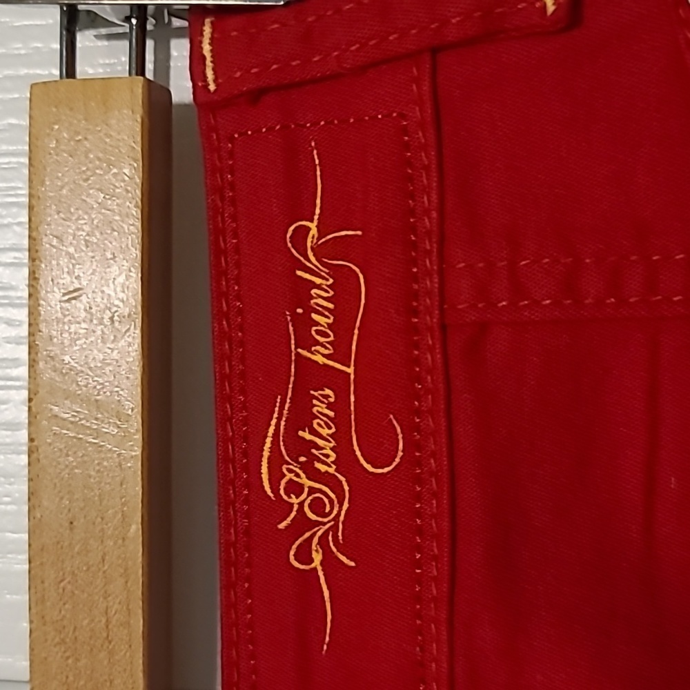 *Rare Find* Sisters point FODA Red high waisted Wide Leg pants XS Y2K - Picture 11 of 16